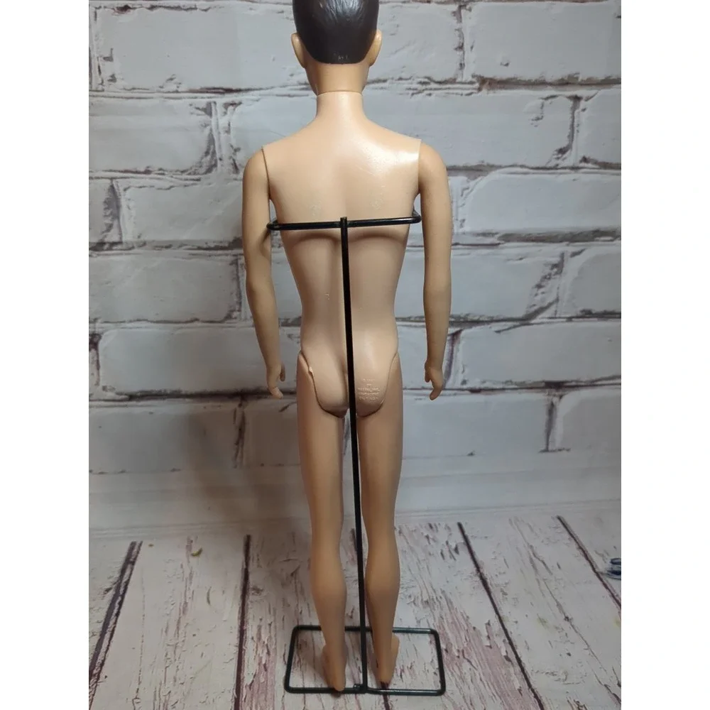 Vintage Brunette Straight Leg Ken‎ Doll #750 w/Original Outfit, sandals, stand
